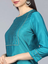 Poly Silk Solid Kurta Pant Dupatta-PKSKD1087AB